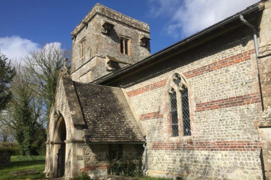 North Newnton church looking towards the wentrance