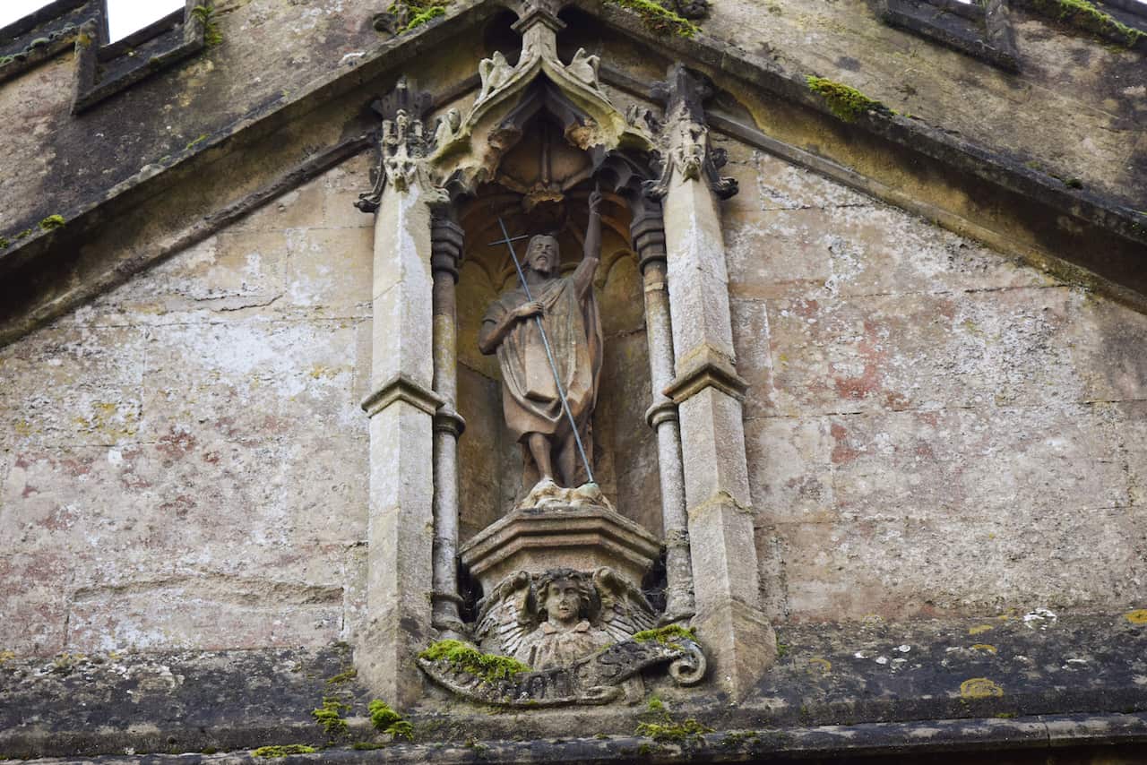 St. John above the entrance door